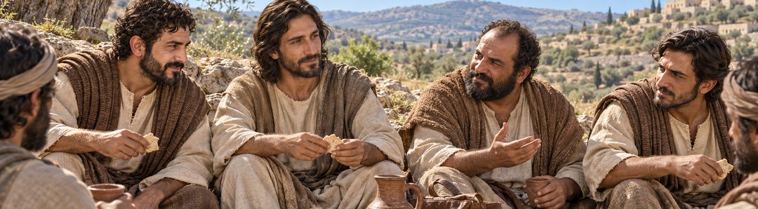 Illustratie bij: Judas als bekende reisgenoot van Jezus en de discipelen.