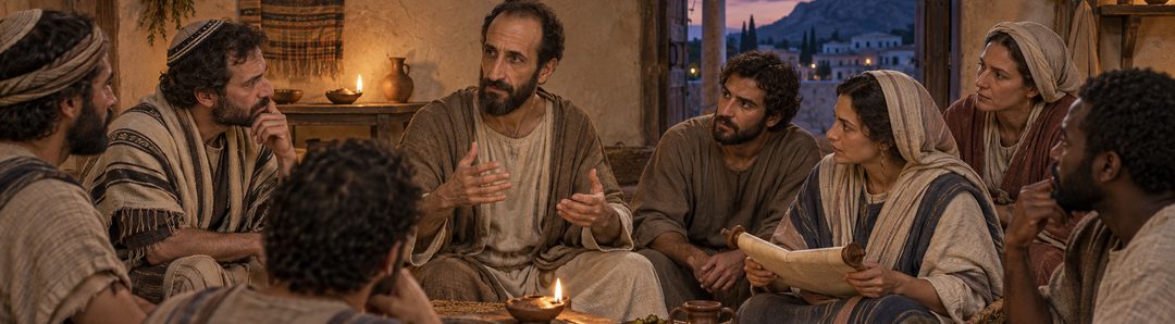 Illustratie bij: Paulus onderwijst de gezindheid van Christus.