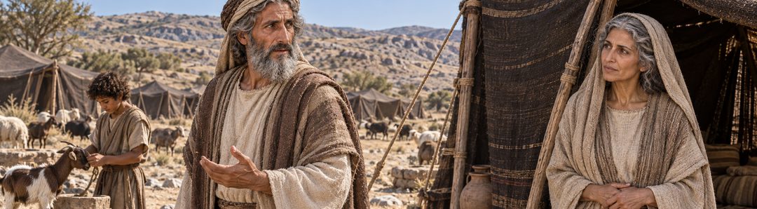 Illustratie bij: Abrahams Ismaëlwerk tegenover Gods beloofde Izak.