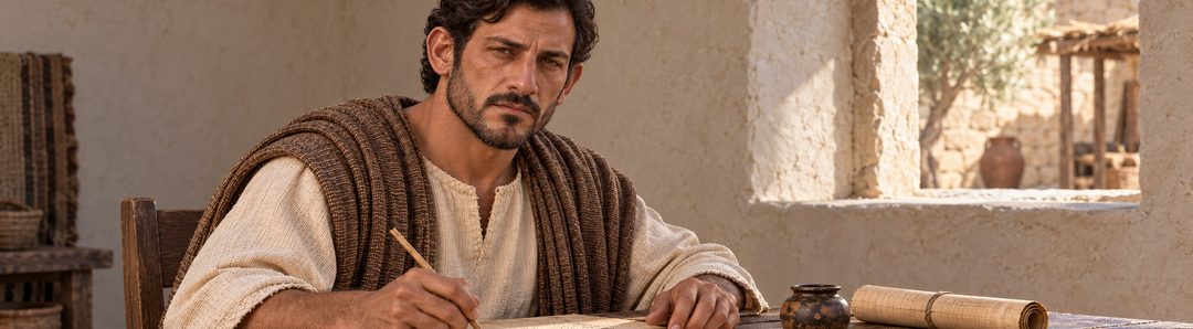 Illustratie bij: Mattheüs legt het getuigenis over Jezus vast.