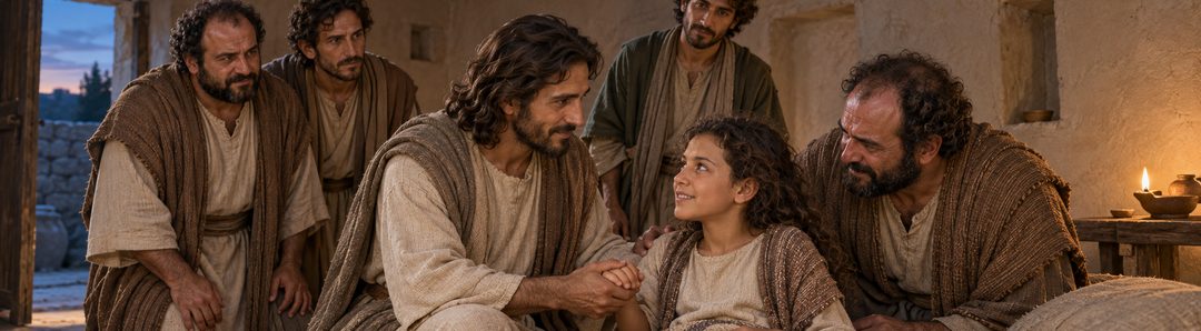 Illustratie bij: Jezus wekt de dochter van Jaïrus op.