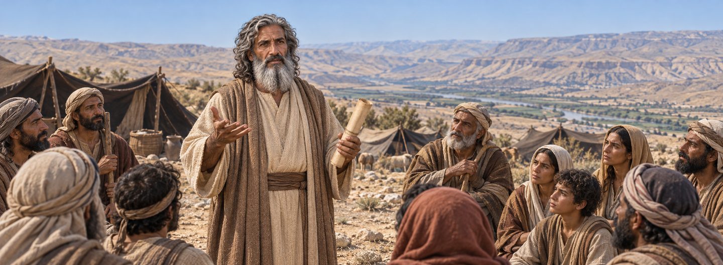 Illustratie bij: Israël luistert naar Gods geboden.