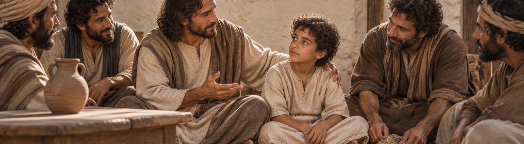 Illustratie bij: Jezus verbindt gastvrijheid voor het kind met gastvrijheid voor Hem.