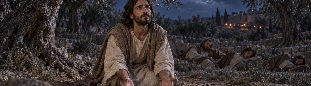 Illustratie bij: Jezus onderwerpt Zijn wil aan de Vader in Gethsémané.