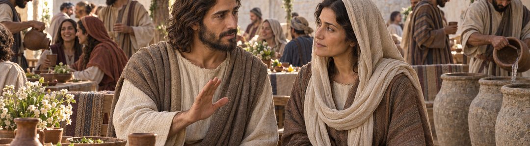 Illustratie bij: Jezus antwoordt Maria over Zijn uur.