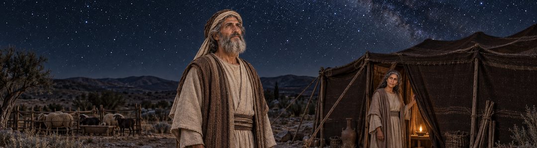 Illustratie bij: Abraham ontvangt de belofte voor zijn nageslacht.
