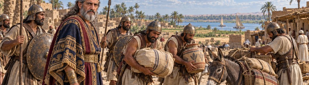 Illustratie bij: Egypte wordt aangekondigd als loon voor het leger.