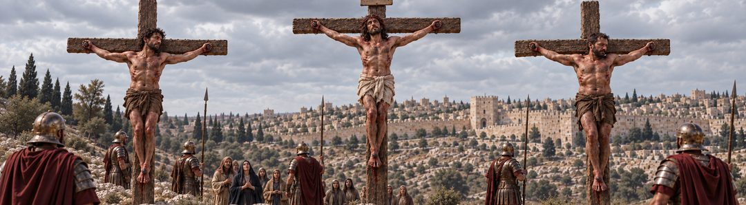 Illustratie bij: Christus draagt de vloek van de wet.