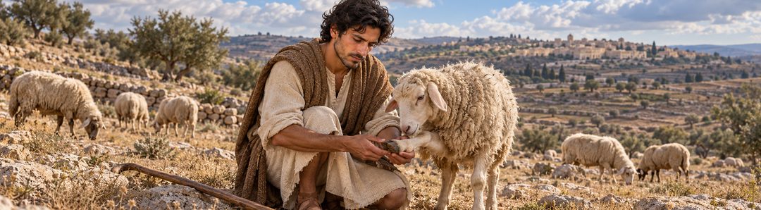 Illustratie bij: David keert terug naar zijn schapen.