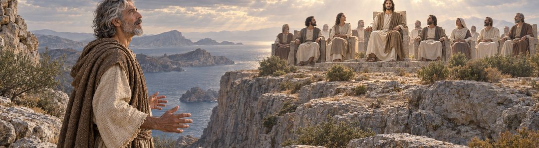 Illustratie bij: Johannes ziet de martelaren met Christus regeren.