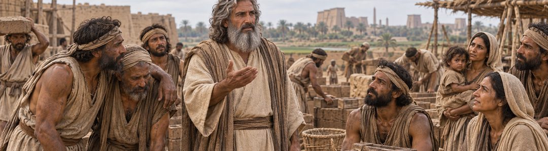Illustratie bij: God hoort het gekerm van de Israëlieten en belooft bevrijding.