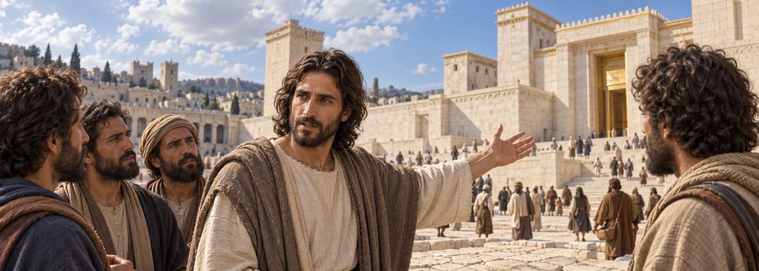 Illustratie bij: Jezus voorzegt de verwoesting van de tempel.