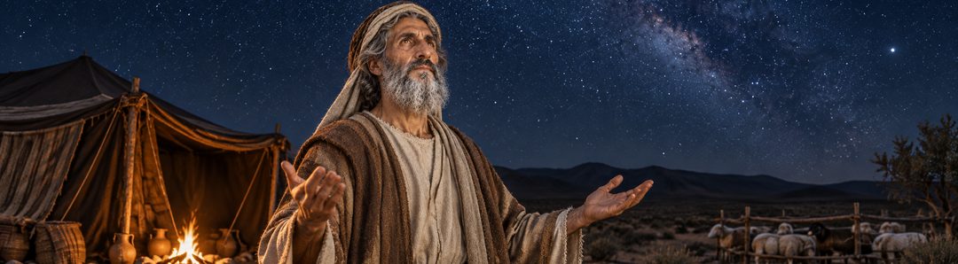 Illustratie bij: Abraham gelooft God zonder verdienstelijk werk.