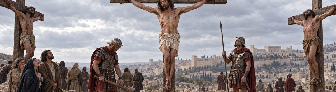 Illustratie bij: Christus sterft als het ware Paaslam.