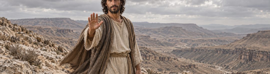 Illustratie bij: Jezus weerstaat de verzoeking met de Schrift.