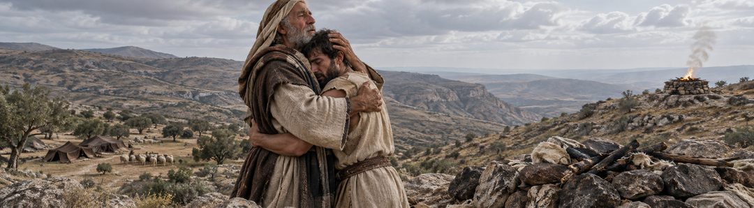 Illustratie bij: Abraham geeft zelfs zijn geliefde zoon aan God over.