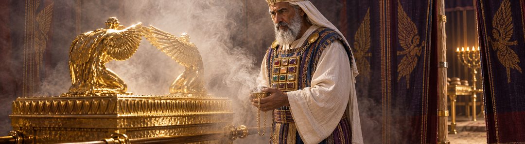 Illustratie bij: De hogepriester alleen in Gods nabijheid.