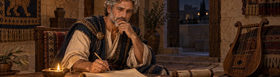 Illustratie bij: David overdenkt de raadselachtige opening van Psalm 36.