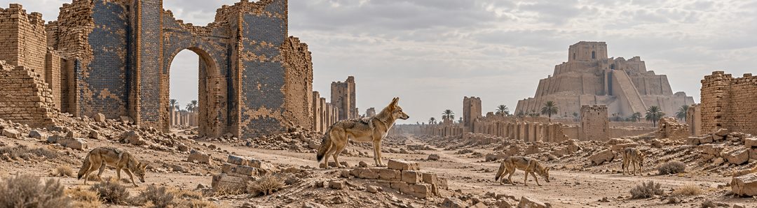 Illustratie bij: Babel wordt een verblijfplaats van jakhalzen.