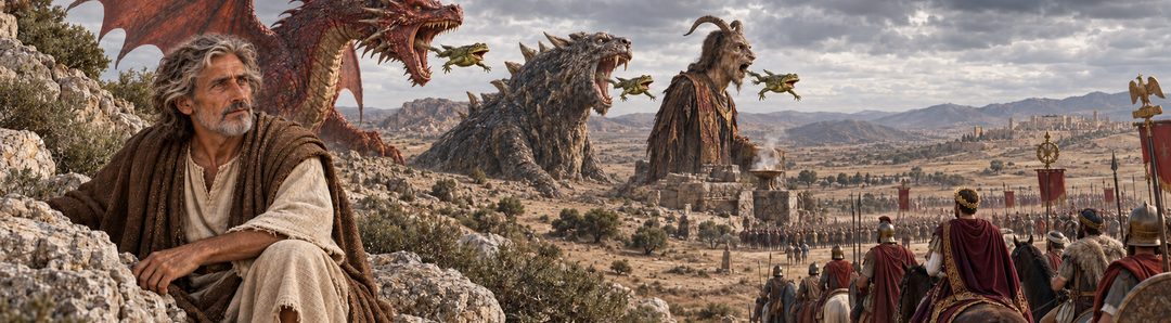 Illustratie bij: Drie onreine geesten verzamelen de machten voor Armageddon.