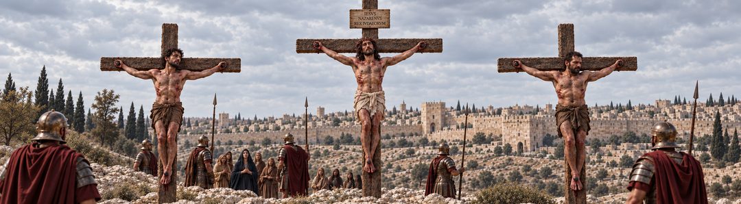 Illustratie bij: Christus draagt de vloek aan het hout.