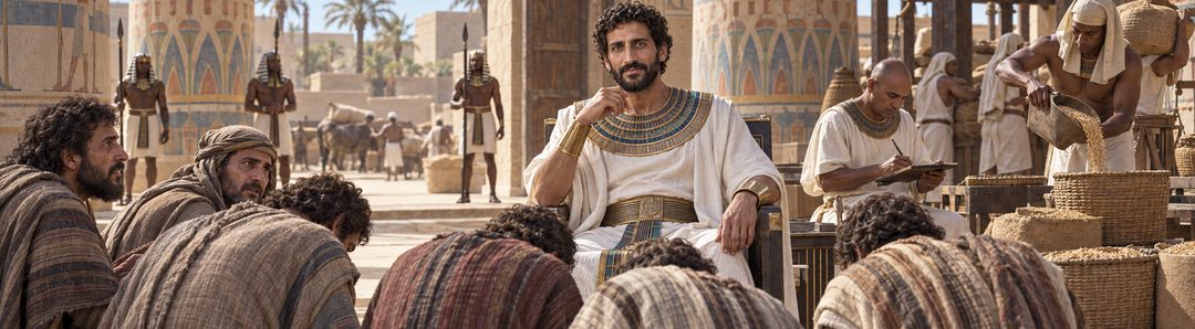 Illustratie bij: Jozef door zijn broers verworpen maar in Egypte verhoogd.