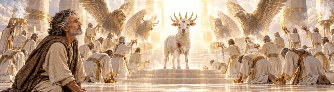Illustratie bij: Het Lam als symbolische voorstelling van Christus.