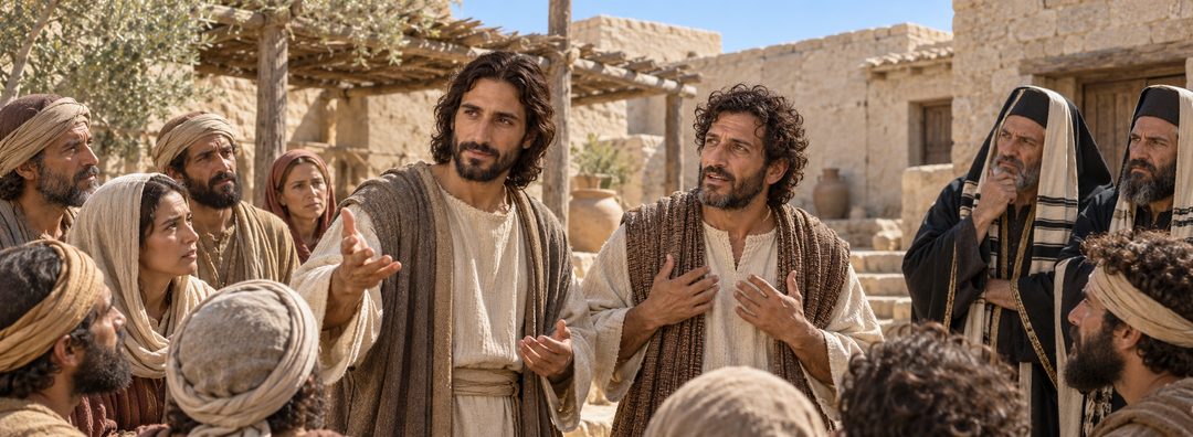 Illustratie bij: Jezus onderwijst over zonde, lastering en vergeving.