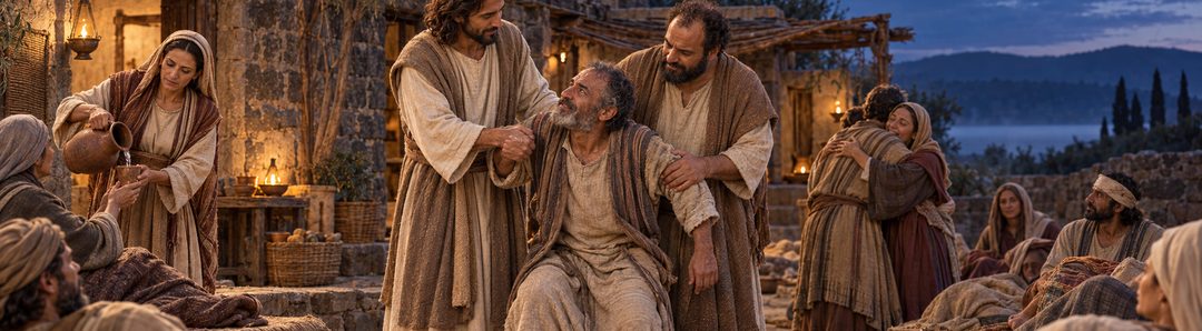 Illustratie bij: Jezus draagt de last van ziekte door velen te genezen.