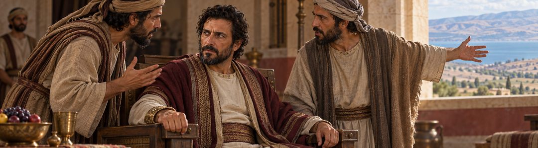 Illustratie bij: Herodes wordt gekweld door geruchten over Jezus.