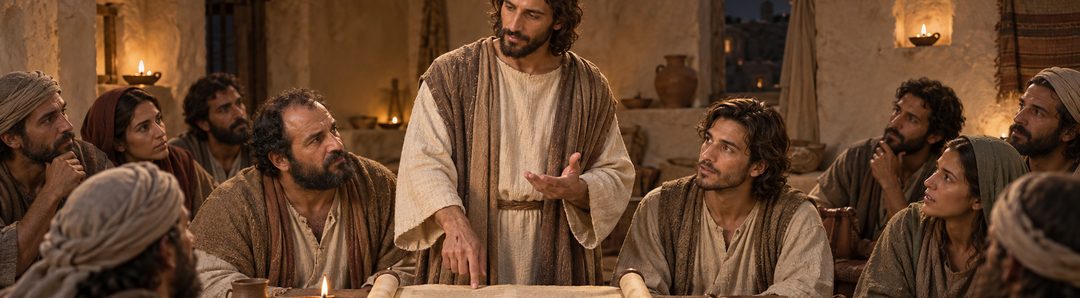 Illustratie bij: Jezus opent het verstand van de discipelen.