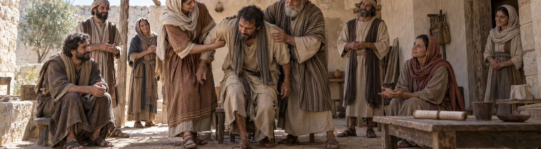 Illustratie bij: Vervolgde gelovigen heffen slappe handen en knikkende knieën op.