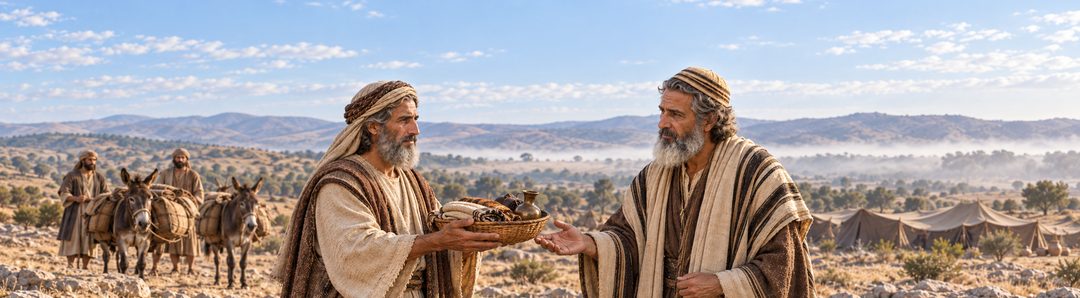 Illustratie bij: Levi geeft in Abraham tienden.