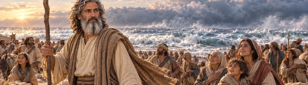 Illustratie bij: Israël ziet Gods redding bij de zee.