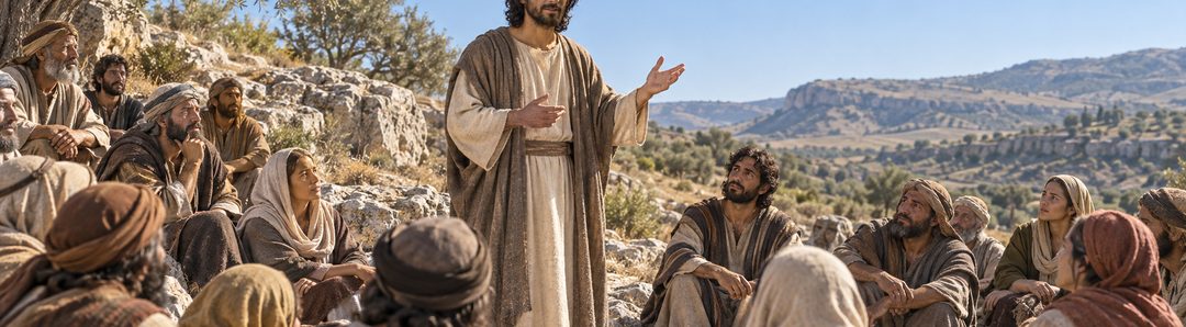 Illustratie bij: Jezus spreekt Gods woorden tot Israël.