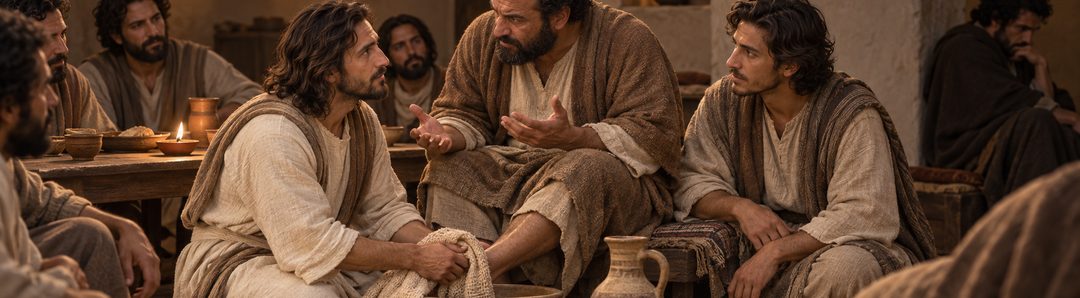 Illustratie bij: Jezus spreekt over reine discipelen en de verborgen onreinheid van Judas.