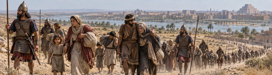 Illustratie bij: Israëlieten worden naar Assyrië weggevoerd.