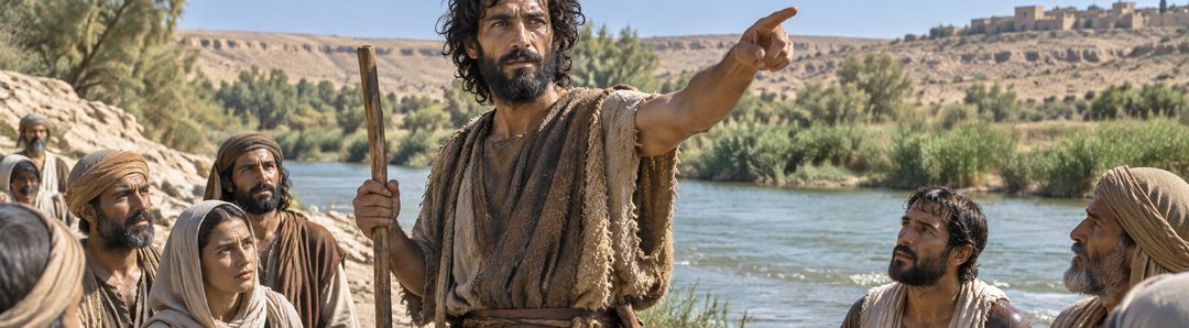 Illustratie bij: Johannes kondigt de komende Messias aan.