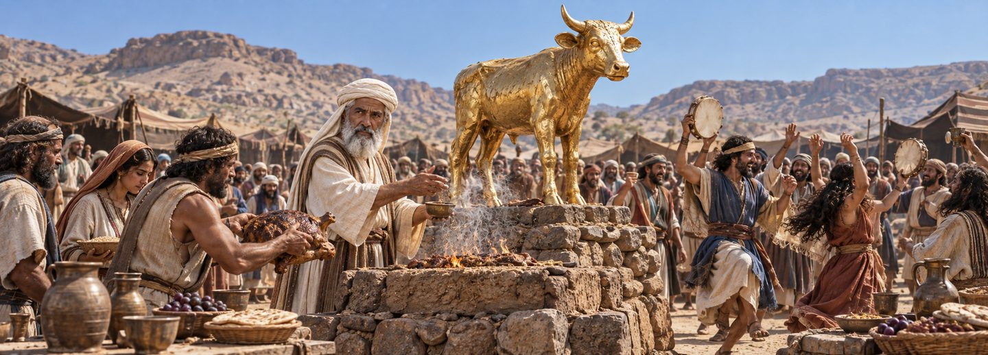 Illustratie bij: Het feest voor het gouden kalf.