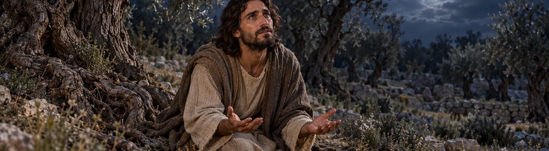 Illustratie bij: Jezus onderwerpt zijn wil aan de Vader.