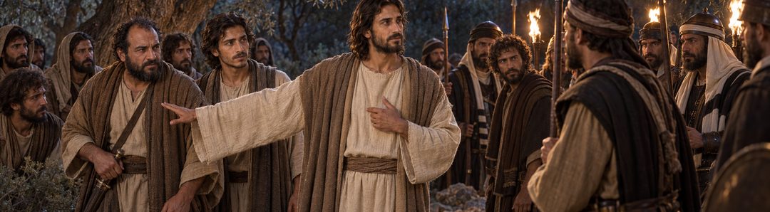Illustratie bij: Jezus geeft zichzelf over en laat zijn discipelen gaan.