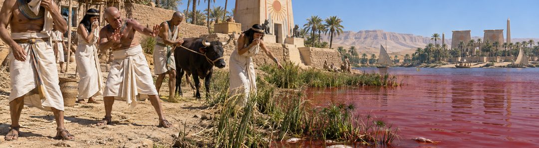 Illustratie bij: De vernedering van Egyptes vereerde machten.