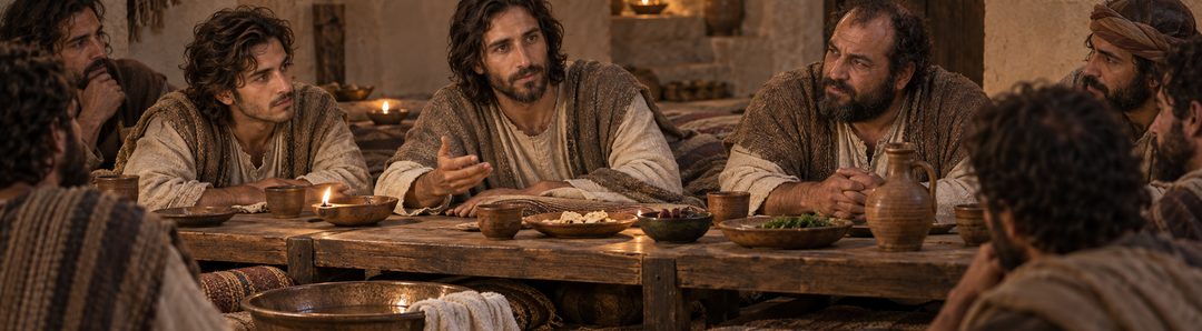 Illustratie bij: Jezus legt Zijn voorbeeld van nederige dienst uit.