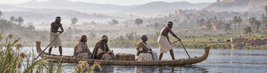 Illustratie bij: Gezanten varen tussen Juda en Cusj-Egypte.