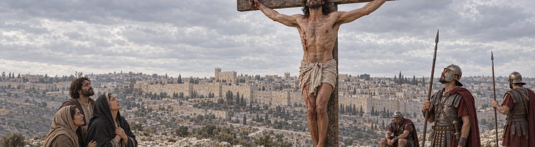 Illustratie bij: Jezus vertrouwt Zich aan de Vader toe.