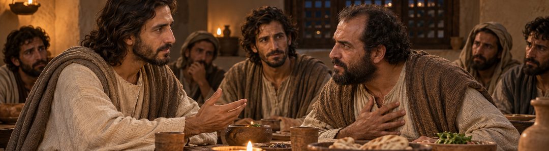 Illustratie bij: Jezus voorzegt Petrus’ verloochening.