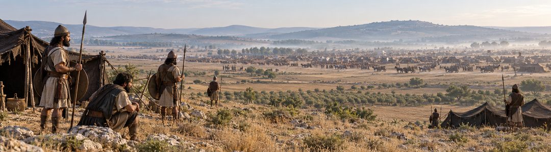 Illustratie bij: Twee kleine Israëlische kampen tegenover de Syrische overmacht.