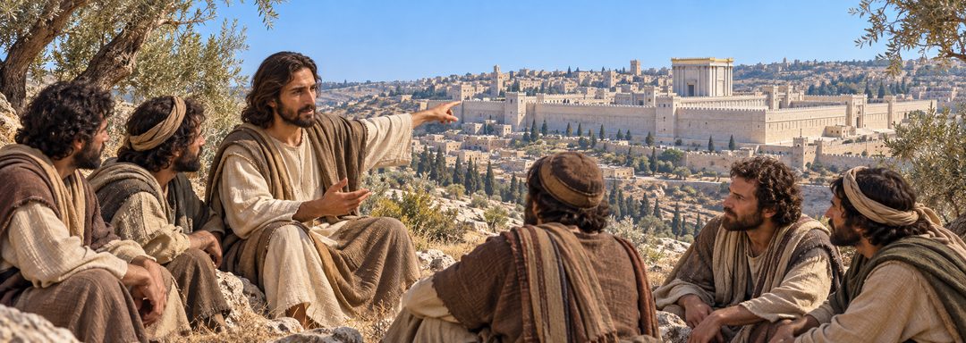 Illustratie bij: Jezus voorzegt de verwoesting van de tempel.