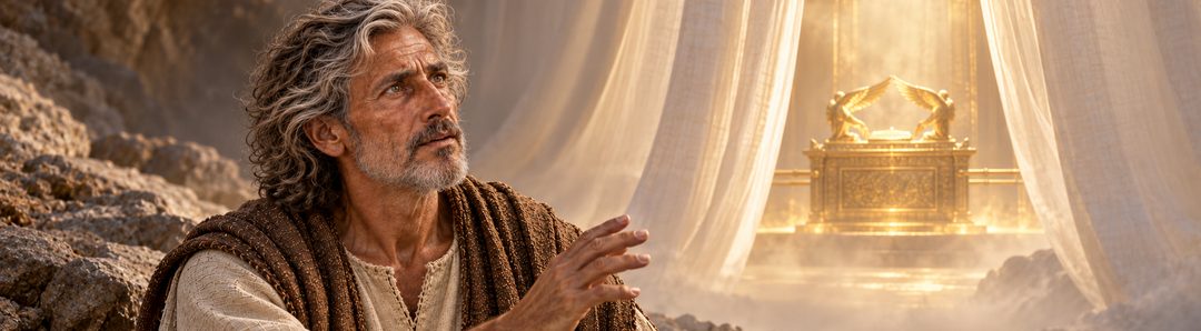 Illustratie bij: Johannes ziet de ark in een visioen.