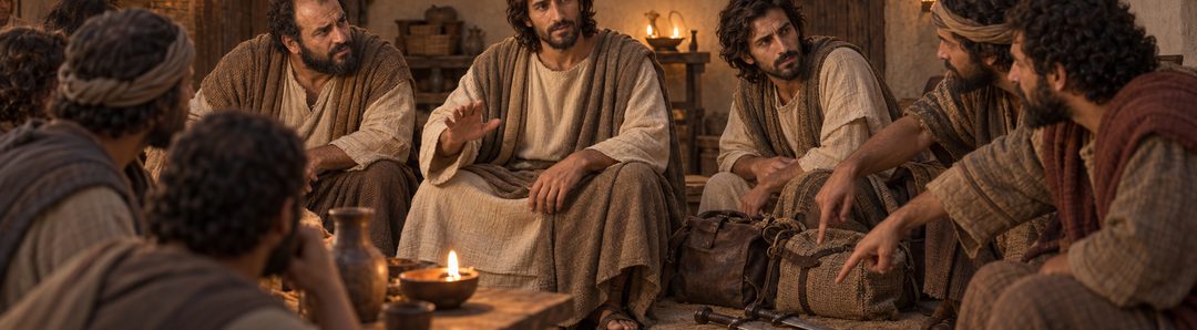 Illustratie bij: De discipelen begrijpen de beeldspraak letterlijk.